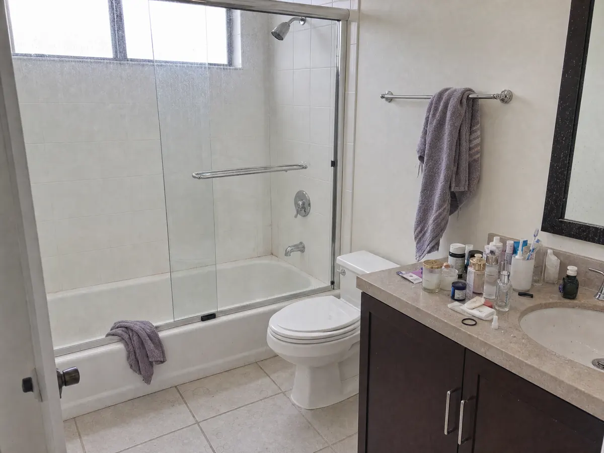 Bathroom deep clean: before
