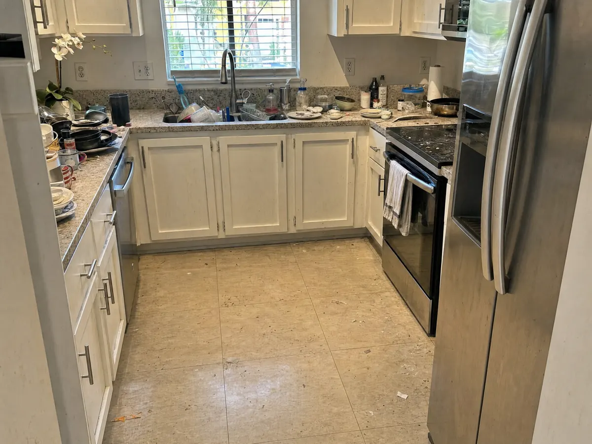 Kitchen deep clean: before